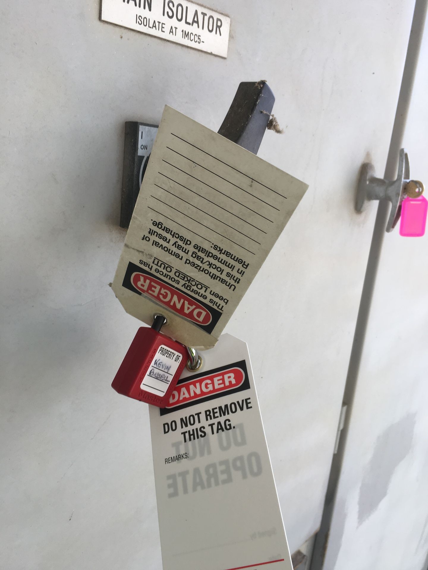 Isolations /LOTO control